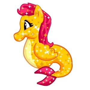 Gold Glitter Hippocamp